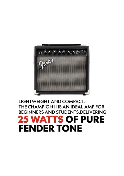 Fender Champion Iı 25 Gitar Amplifikatörü, 25 Watt, 2 Yıl , 12 Entegre Efekt Modeli