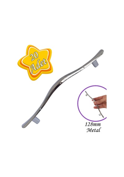Ördek Kulp Krom 128 Mm Kulp Mobilya Mutfak Dolabı Çekmece Dolap Kapak Kulpu Kulbu Metal Kulp 20 Adet
