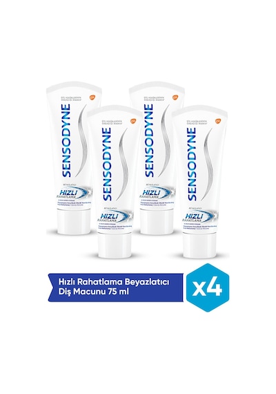Sensodyne Hızlı Beyazlatıcı Diş Macunu 4 x 75 ML