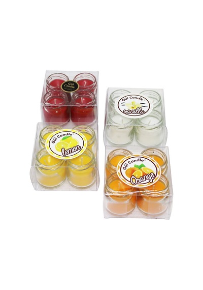Gül Candle Gl-218 Mini Cam Kavanoz Kokulu Mum 4'lü Paket- 40'li Paket