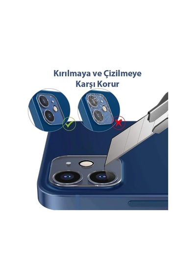 Gor Apple iPhone Uyumlu 13 /13 Mini Best Full Tempered Cam Kamera Koruyucu 2adet Set - 5775