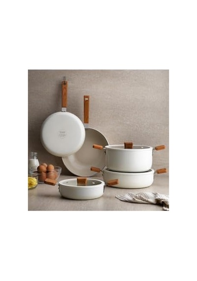 Ceramoni Seramik Basık Tencere 30 Cm-krem Diğer