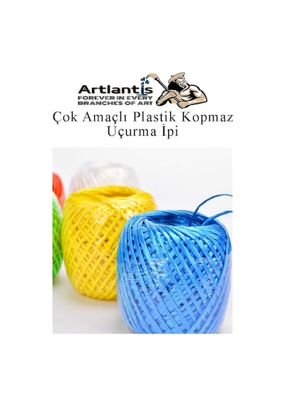 Çok Amaçlı Plastik Kopmaz Uçurtma İpi Çamaşır İpi 4 Adet Renkli 200 Metre Naylon İp Çırpı İpi Ç Diğer
