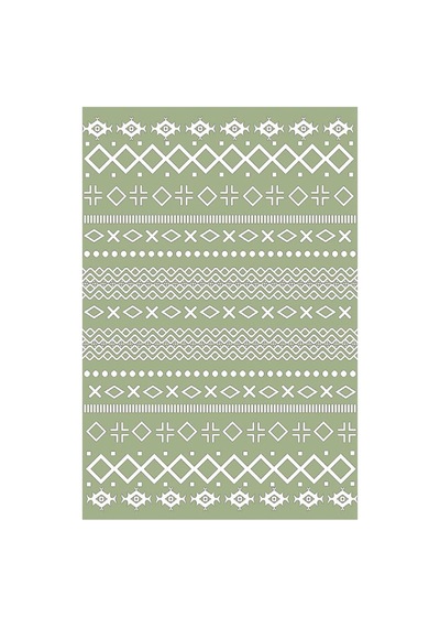Kartela Halı Nera Halı Kaymaz Taban Makinede Yıkanabilir Halı Adaçayı Yeşili - 80 X 120 Cm