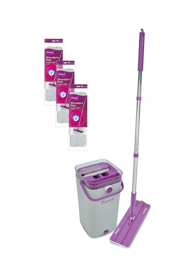Wondero Flat Temizlik Seti + 3 Adet Yedek Mop Avantaj Paketi