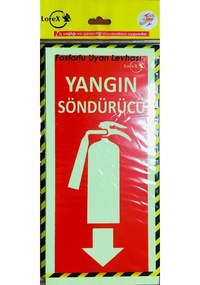 Söndürme Tüpü Yazılı Fosforlu Ikaz Levhası Fotolümen Levha