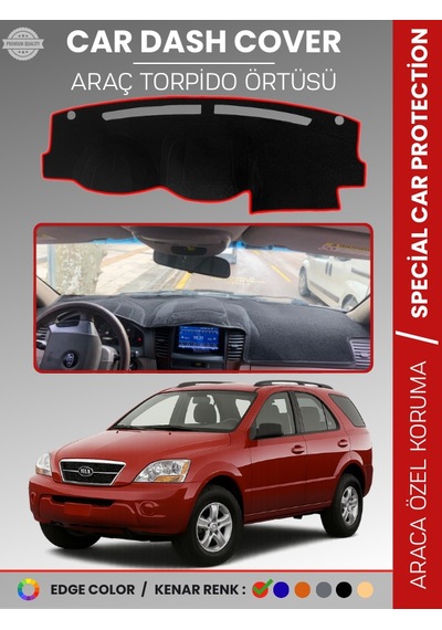 Kia Sorento 2006-2009 Torpido Örtüsü Ön Panel Halı Torpido Koruma Tam Uyum Araca Özel Kaymaz - 727 Stiloto