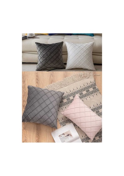 1 Adet Çima Kapitoneli Dekoratif Kırlent Kılıfı Pembe Pembe