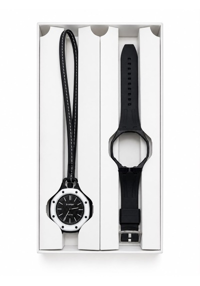 Duostyle 2'si 1 Arada Analog Kol Saati Ve Çanta Saati Silikon Kordonlu Unisex Siyah