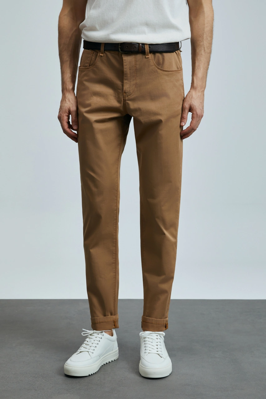 Lufian Helt Spor 5 Cep Erkek Pantolon Slim Fit Deve Tüyü Deve Tüyü 111190347100440 Deve Tüyü