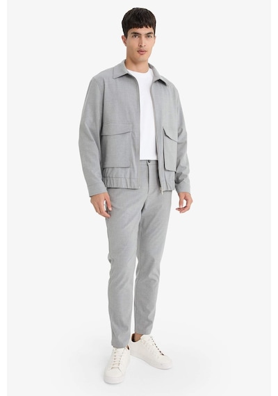 Defacto Tailored Regular Fit Kısa Paça Pantolon E9814ax25augr377 Gri