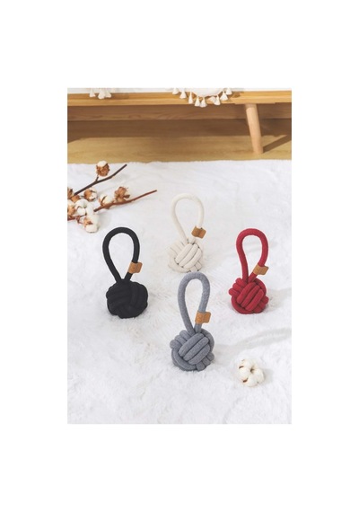 M-pets Coto Black Loop Ball 11cm Çekmeli Örgü Top Oyuncak