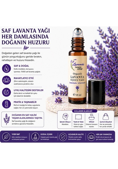 Lavande Lavanta Çiftliği Lavanta Yağı  L.intermedia RollOn 10 ML