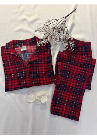 Mh Moony Homewears 2'li Termal Ekose Yılbaşı Hediyesi Termal Kışlık Pijama Takımı Muhteşemm Kırmızı Mh Moony Homewears 2'li Termal Ekose Yılbaşı Hediyesi Termal Kışlık Pijama Takımı Muhteşemm Kırmızı
