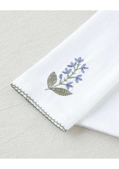 Petalia Pamuk Polyester Nakışlı Kurulama Bezi 30x50 Cm Mavi