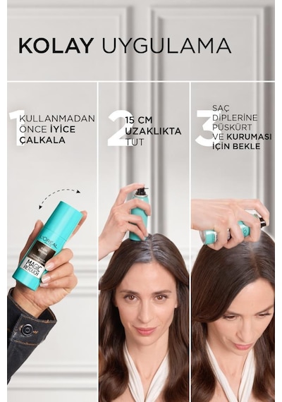 L'Oréal Paris 2'li Magic Retouch Beyaz Dipleri Kapatıcı Sprey - Kumral