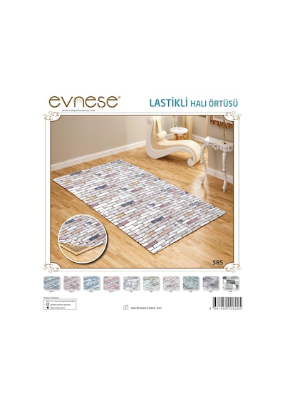 Ev Neşe Lastikli Halı Örtüsü 6m2 S85