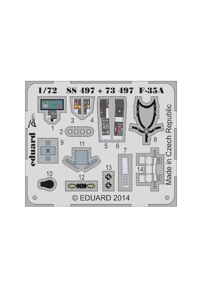 Eduard Ss497 1/72 Ölçek, F-35a Interior S.a. For Italerı