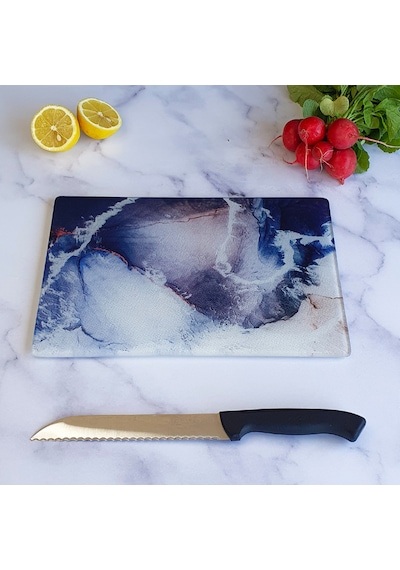Cam Kesme Tahtası Buzlu Cam - Ocean 20cm X 30cm