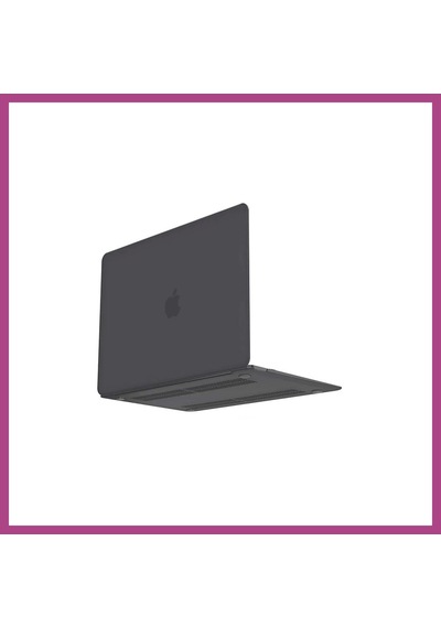 Gees Global Macbook Pro 13 2021 Macbook Buzlu Kapak - Füme Gbzs