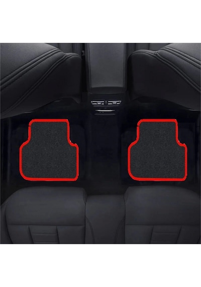 Volkswagen Caddy 2010 - 2015 Kırmızı Halı Siyah Kenar Petek Topuk