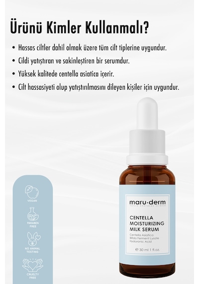 Maruderm Centella Asiatica Yatıştırıcı Nemlendirici Milk Serum 30 ML