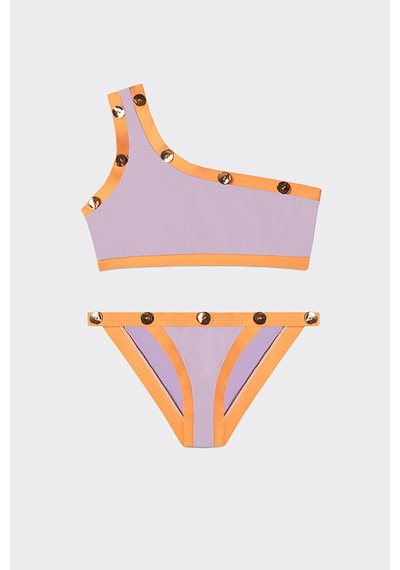 Panço Moeva Kız Çocuk Tek Omuz Mor Bikini 2412GK42032