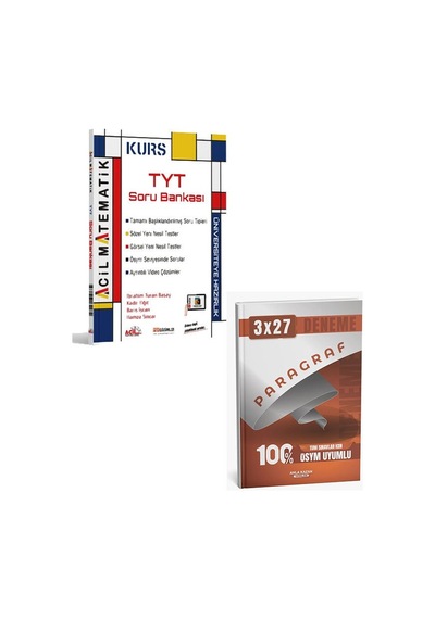 2027 Acil 2027 Tyt Matematik Kurs Soru Bankası+anla Kazan Paragraf Deneme