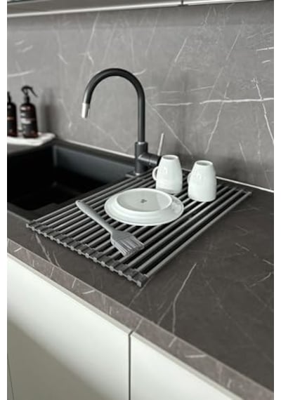 Prima Nova, Primanova Lavabo Üstü Katlanabilen Mutfak Rafı - Gri, Adl30207608