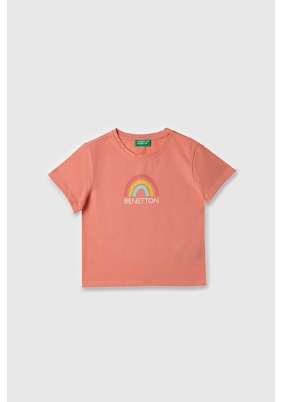 United Colors Of Benetton Kız Çocuk T Shirt K.pudra Bnt-g21814-1376 Pudra