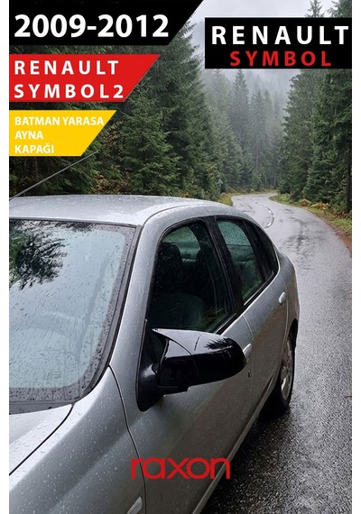 Renault Symbol 2 2009 2012 Batman & Yarasa Ayna Kapağı Parlak Piano Black Sport