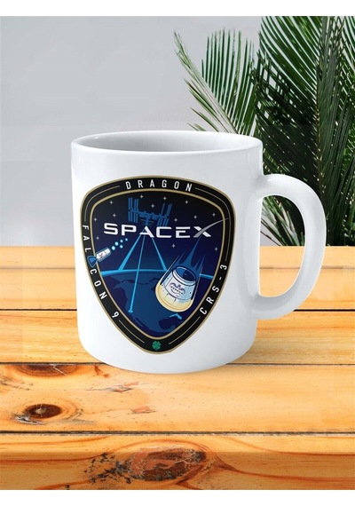 Spacex Baskılı Kupa Bardak Kişiye Özel Model 2 Çok Renkli