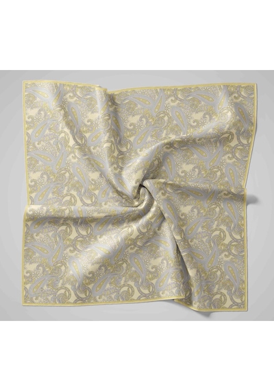 Silk Home Yaz Esintisi Eşarp 150002-23 Butter Yellow, Gri, Sarı,gümüş