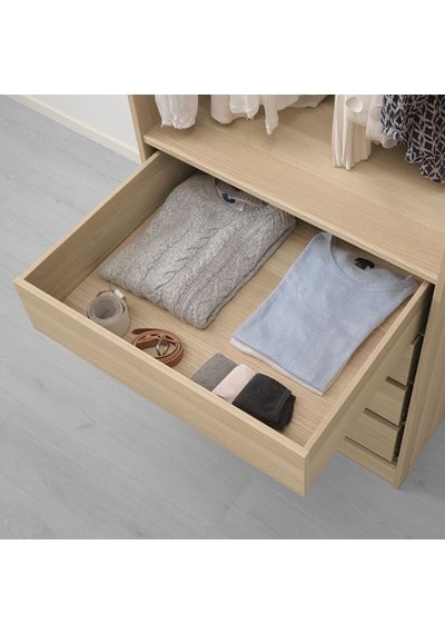 Ikea Komplement Çekmece, Ağartılmış Meşe Görünümlü, 75x58 Cm Çok Renkli