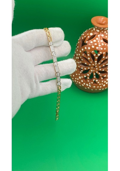 Xuping Rose Gold Vip Model Zirkon Taşlı Çelik Bileklik Altın