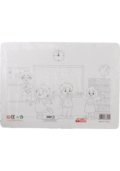 36 Parça Çocuk Puzzle + Boyama Öğrenciler Sınıfta