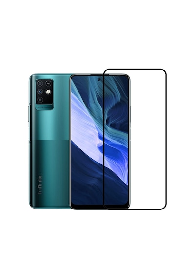 Forzacase Infinix Note 10 İle Uyumlu Çerçeveli Tam Kaplayan Temperli Ekran Koruyucu - Fc003