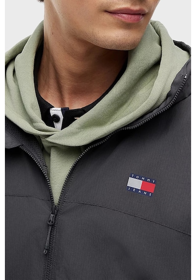 Tommy Jeans Relaxed Fit Kapüşonlu Su İtici Mont Erkek Mont Dm0dm23223 Pt2 Koyu Gri
