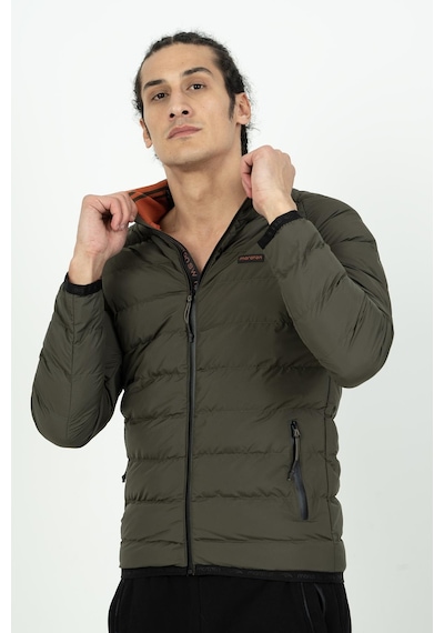 Maraton Sportswear Regular Erkek Dik Yaka Uzun Kol Basic Haki Mont 20112-haki Haki