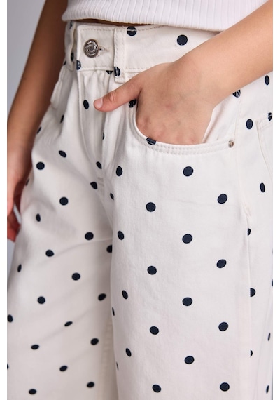 Defacto Gabardin Kapri Kız Çocuk H6565a826smwt34 Beyaz-wt34