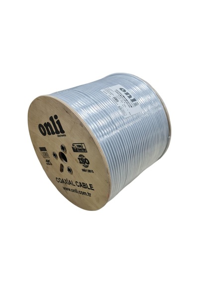 Onli Rg6U6 Beyaz Anten Kablosu 500 Metre 80 Tel