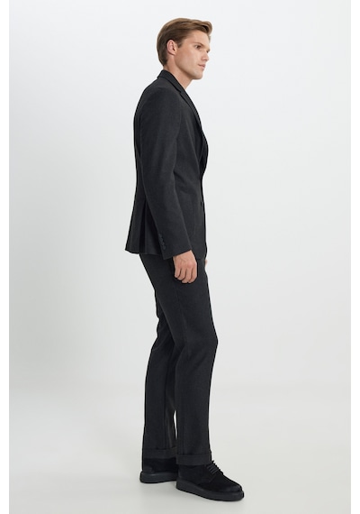AC&Co / Altınyıldız Classics Erkek Antrasıt Yünlü Slim Fit Dar Kesim Mono Yaka Beli Bağlamalı Diagonal Desenli Takım Elbise Antrasıt AC&Co / Altınyıldız Classics Erkek Antrasıt Yünlü Slim Fit Dar Kesim Mono Yaka Beli Bağlamalı Diagonal Desenli Takım Elbise Antrasıt