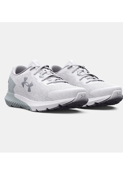 Under Armour UA Kadın W Charged Rogue 3 Knit Spor Ayakkabı 3026147-102 Beyaz - Gri