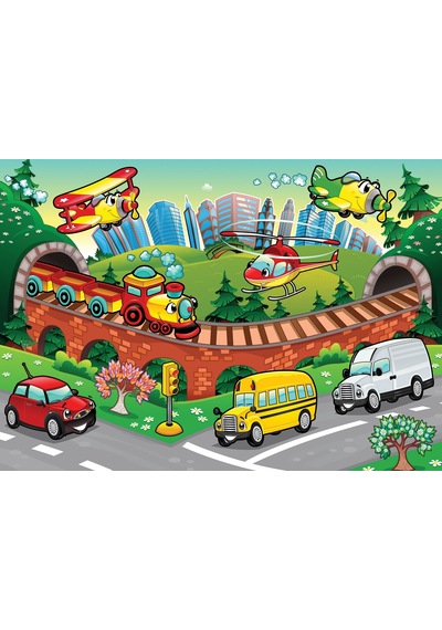 Yappuzz Eğlenceli Taşıtlar 25 Parça Çoçuk Puzzle