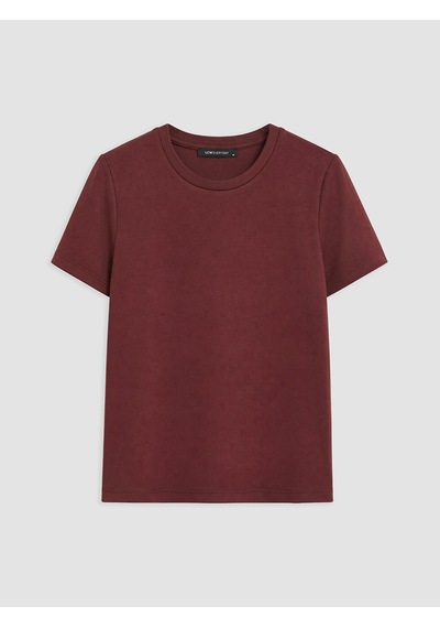 Lcw Everyday Bordo Soft Touch Kadın Tişört