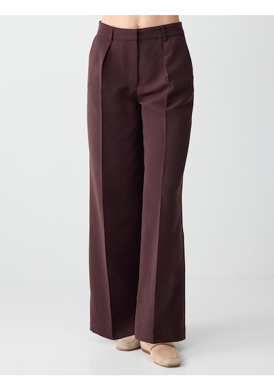 Jimmy Key Acı Kahve Rahat Kesim Normal Bel Dokuma Gabardin Pantolon 6sw185600803 Acı Kahverengi