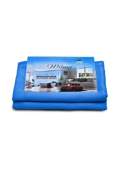 Wilma Secret Lüx Hamarat Büyük Boy Temizlik Bezi 2'li Mavi 50 x 70 CM