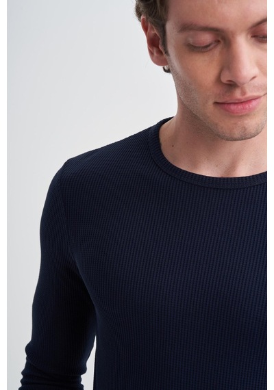 Cazador 51640 Erkek Bisiklet Yaka Sweatshirt Lacivert