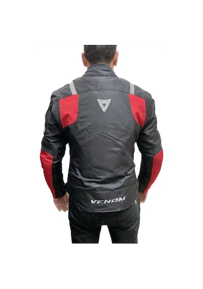 Venom Air Racing Motosiklet Montu 4 Mevsim Motorcu Touring Mont Siyah-kırmızı