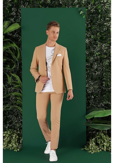 Efor C 645 Slim Fit Camel Spor Ceket CAMEL Efor C 645 Slim Fit Camel Spor Ceket CAMEL